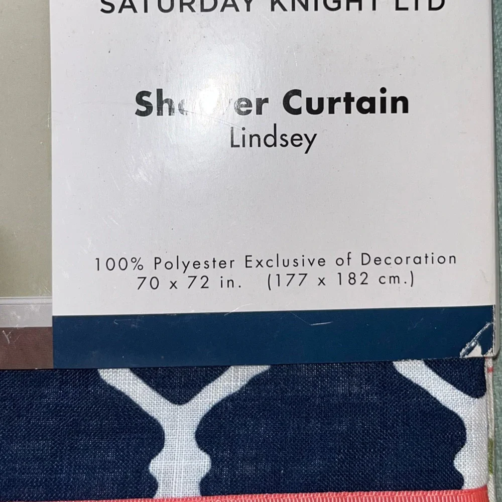 Saturday Knight Lindsey Fabric Shower Curtain Floral Flower Bohemian Abstract